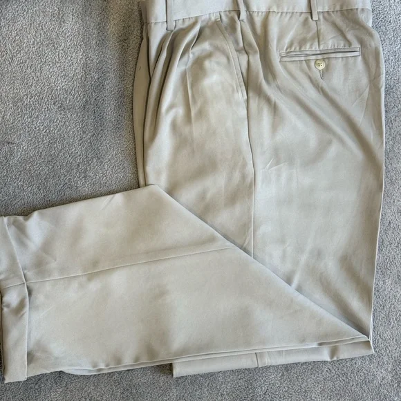 Men's Beige Dress Pants - Picture 6 of 6